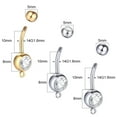 thumbnail image 2 of 1PC G23 Titanium Navel Bars Piercing Belly Rings Ombligo Nombril Body Jewelry Navel Stud Piercing Sexy Belly Button Rings 14G ZR, 2 of 7