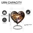 thumbnail image 3 of Yatskia Sunset Hornbill Little Funeral Keepsake Urns for Human Ashes Adult Female, Large Cremation Burial Urn for Ashes Adult Male, (Heart 8 Inch and 3 Inch), 3 of 8