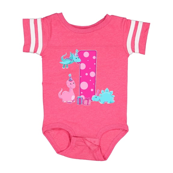 Inktastic Dinosaur Party-first Birthday Girls Baby Bodysuit