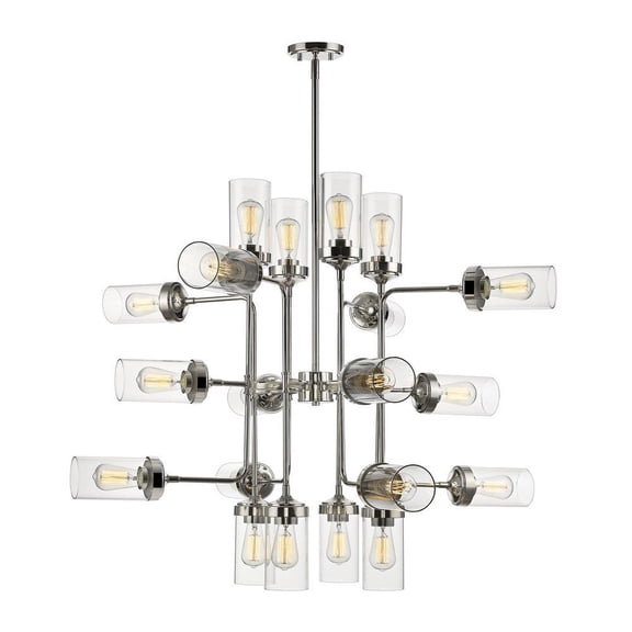 20 Light Pendant in Industrial Style 42 inches Wide By 34.75 inches High-Polished Nickel Finish Bailey Street Home 372-Bel-2750828