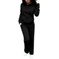 thumbnail image 6 of NMMUED Sweat Set for Women Sweat Suit Hoodie and Sweatpants Set for Women 2 Piece Sets for Women Fall Matching Sets Women Clothing, Black XXL, 6 of 8