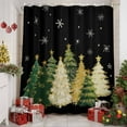 thumbnail image 3 of Black Christmas Tree Shower Curtain, Xmas Tree Winter Snowflake Waterproof Fabric Shower Curtains with 12 Hooks, Bathroom Curtain Set for Bathroom Accessories Decor, 72 x 84 Inches, 3 of 9