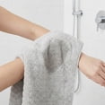 thumbnail image 6 of Unique Bargains Ultra Soft Coral Fleece Fade Resistant Plush Bath Towel Grey 55" x 28", 6 of 7