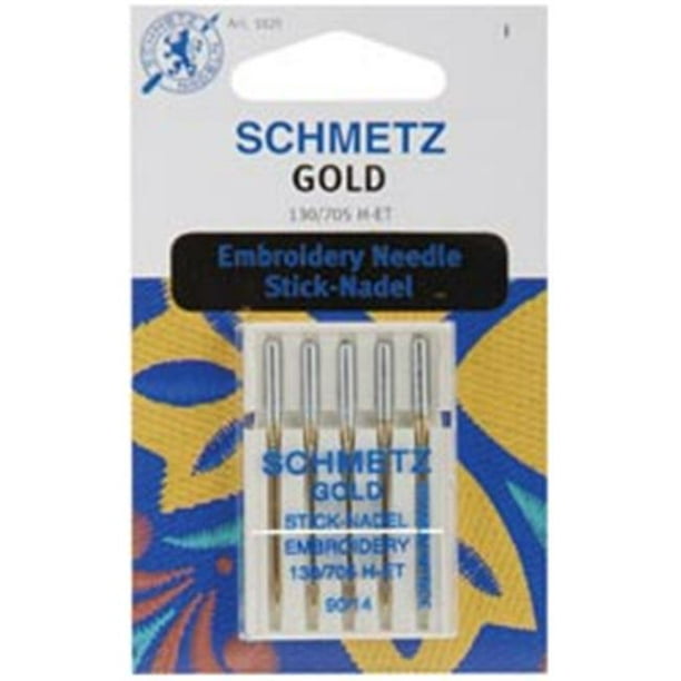 Schmetz Gold Embroidery Machine Needles-Size 14/90 5/Pkg