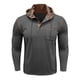 thumbnail image 4 of pstuiky camisa de manga larga para hombre, Suéter informal de color liso para hombre, cárdigan con botones, bolsillo, mangas largas y capucha tops de invierno para hombre l, 4 of 7