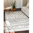 thumbnail image 3 of Unique Loom Fez Collection Area Rug - Tribal (7' 1" x 10' Rectangle Beige/Black), 3 of 10