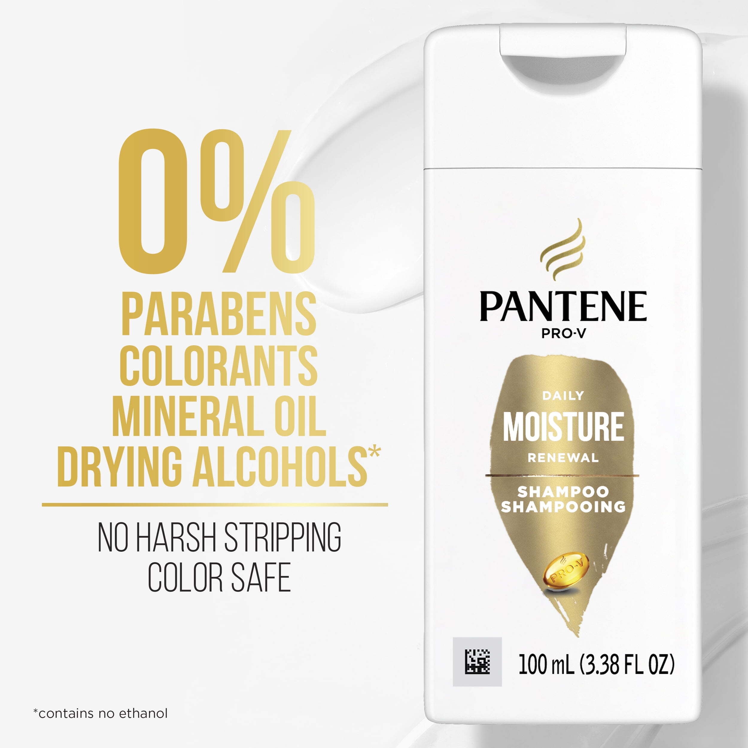 Pantene ProV Daily Moisture Renewal Shampoo, for All Hair Types, 3.38 fl oz  (图4)