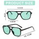 thumbnail image 2 of Gafas de sol cuadradas en forma de T retras de moda de gafas de sol de doble haz, hechas de PC, 2 of 5