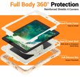 thumbnail image 6 of Case for iPad 6th/5th Gen (2018 2017)/iPad Air 2/iPad Pro 9.7 inch, 360 Rotating Stand Handle Shoulder Strap Heavy Duty Shockproof Cover, Cream Rose Gold, 6 of 7