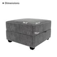 thumbnail image 6 of Mestyl Modular Sectional Sofa, Convertible Couch with Hidden Storage, Side Pockets Tool-Free Assembly, Round-Edge Design, Gray, Stool, 6 of 6