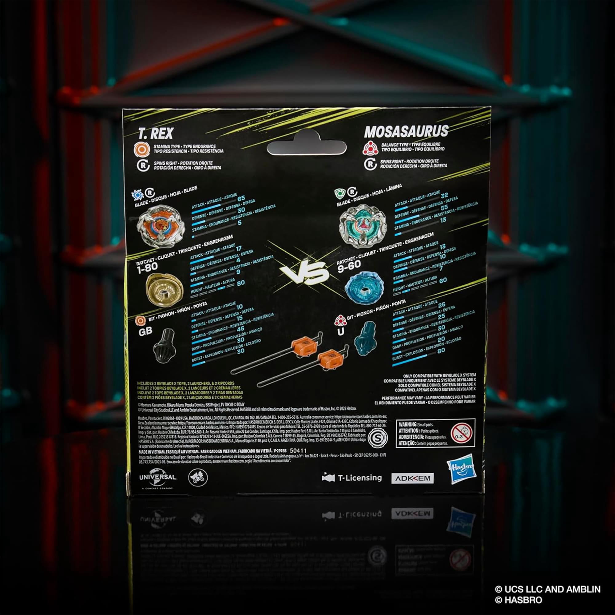 Beyblade X Jurassic World T. Rex vs Mosasaurus Collaboration, Multipack