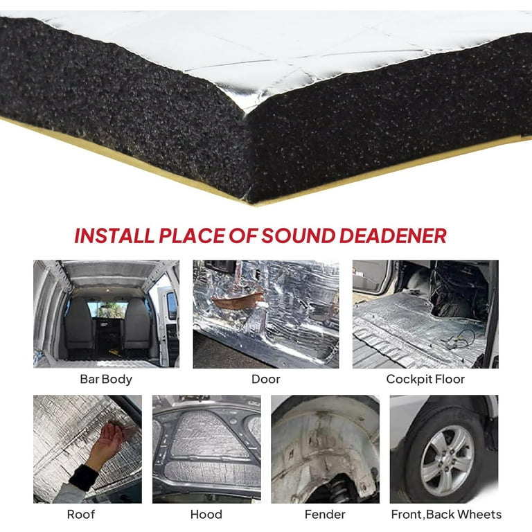 157x39 Aluminum Sound Deadener Car Insulation Heat Shield Self