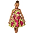 thumbnail image 4 of Mercatoo Cute Kids Girls African Ankara Dress Toddler Traditional Vintage Print Dresses Casual Sleeveless Dress 1~6 Years, 4 of 5