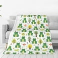 thumbnail image 4 of Cauagu Funny Toad Pattern Flannel Bed Blankets,Fleece Blanket Comfortable Air Conditioning Blanket for Sofa Bed Travel Couch & Living Room -40"x30", 4 of 8