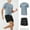 Gray, variant on ZZwxWA Mens Athletic Summer Outfits 2 Piece Shorts Set Quick Dry Short Sleeve Crewneck T Shirts and Workout Shorts Tracksuit Online Shopping