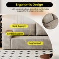 thumbnail image 6 of 71" Corduroy Loveseat Sofa, 2-Seater Modern Couches for Small Spaces, No Assembly Foam Floor Couch Compressed Sofa for Living Room Bedroom Apartement, Camel, 6 of 8