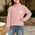 thumbnail image 4 of Oiangi Girl's Mock Neck Sweater Long Sleeve Knit Pullover Comfort Winter Undershirts Pink 1-2 Years, 4 of 5