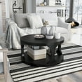 thumbnail image 2 of Furniture of America Laddie 1-Shelf Coffee Table, Antique Black, 2 of 8