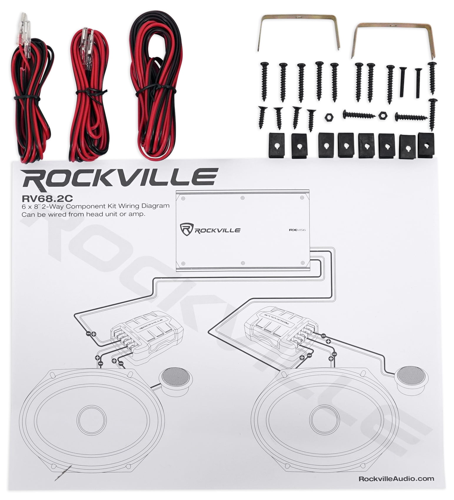 Pair Rockville RV68.2C 6x8 / 5x7" Component Speakers+6x8" Coaxial 3-Way Speakers - Walmart.com