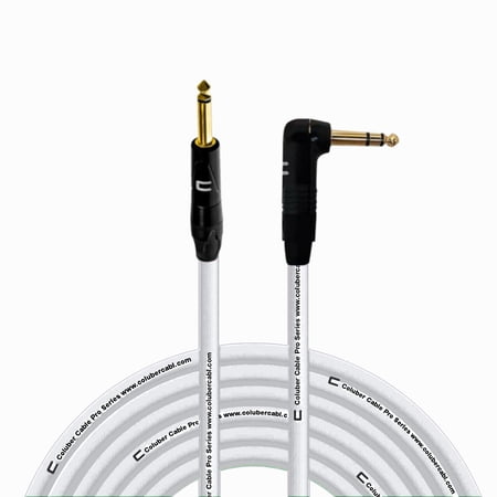 Coluber Cable - 1/4" TS Male to Right Angle 1/4" TRS - Pro 3-Pin Connector