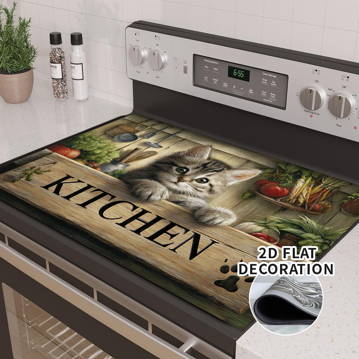 Stove Top Cover for Electric Stove 28×20 Inch Heat Resistant Glass Cooktop Cover Protector Kitchen Flat Stove