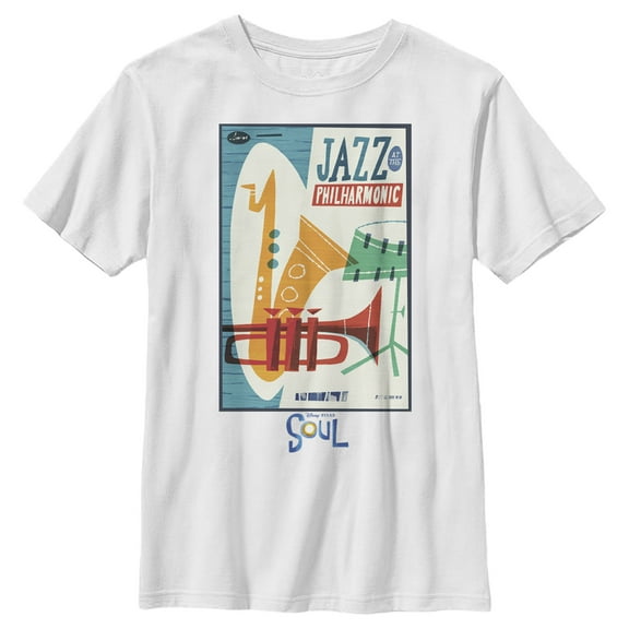 Boy's Soul Jazz at the Philharmonic Graphic Tee White Small