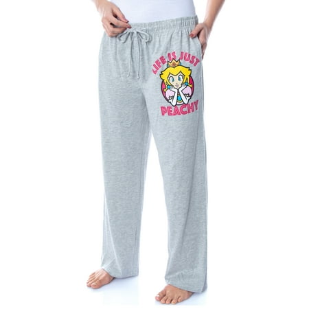 

Nintendo Women s Super Mario Princess Peach Life is Peachy Comfy Pajama Pants L