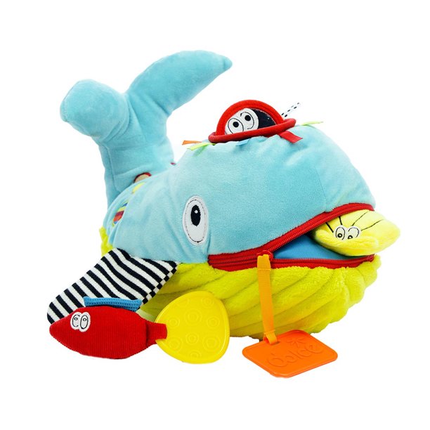 Dolce Play & Learn Whale Plush Interactive Stuffed Animal Plush Toy