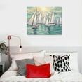 thumbnail image 5 of Nawypu  Nautical Sailboat Canvas Wall Art - Abstract Ocean Picture Artwork with Painted Textured Seascape Painting Large for Bedroom, 5 of 5