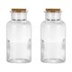 thumbnail image 1 of Uxcell 2Pcs 500ml Botella de Reactivo de Vidrio con Tapón de Madera, Botella de Almacenamiento de Medios para Agua Líquida, Experimento de Química, Jarrón de Perfume, 1 of 6