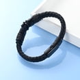 thumbnail image 4 of ⎈ Customize Rudder Braided Leather Bangle Keepsake Cremation Jewelry for Ashes of Loved One Memorial Funeral Urn Bracelet for Ashes Holder, 4 of 6