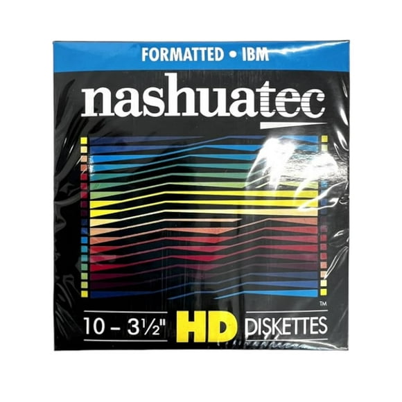 Nashuatec High Density HD 2-Sided 35 Diskette Formatted 10 Diskettes Per Pack For Storage Data
