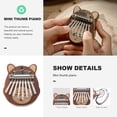 thumbnail image 3 of EeaseCA 1 Set Interesting Mini Finger Piano Small Kalimba Wood Kalimba Mini Thumb Piano, 3 of 8