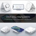 thumbnail image 4 of 3 In 1 Folding Magnetic Wireless Charger 15w Fold Fast Charging Stand, 4 of 5