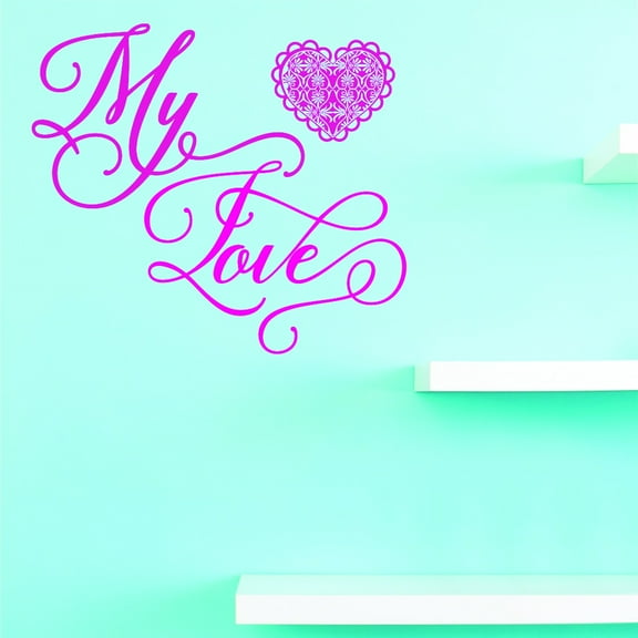 Custom Wall Decal Vinyl : My Love Home Decor Picture Art 18 X 18 Inches