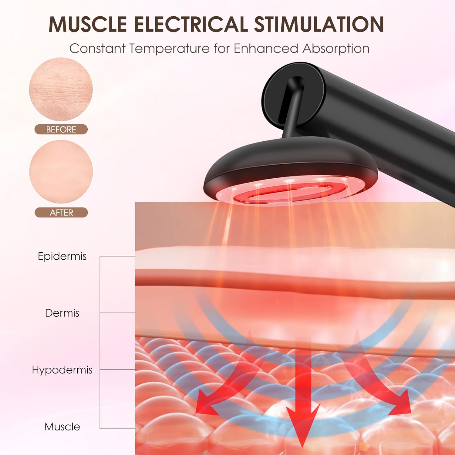 Red Light Therapy for Face and Neck, Red Light Therapy Wand, 9-in-1 Led Facial Sculptor, Red Light Therapy, Designed to Achieve Facial Beauty Effects
