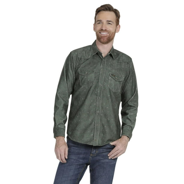 Camisa Casual Hombre Lee Slim Fit Manga Larga 341 verde G