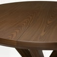 thumbnail image 5 of Plank+Beam Verso Round Dining Table, 47" Solid Wood Kitchen & Dining Room Table, Walnut, 5 of 14