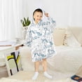 thumbnail image 6 of Dailycode Wearable Blanket Hoodie Oversized Sherpa Flannel Blankets with Pocket for 3-14 Year Old Cartoon Line Unicorn, 6 of 7