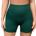 thumbnail image 1 of Gibobby Shorts Mujer Pantalones deportivos de cintura alta para mujer, pantalón liso, a la moda(Verde, S), 1 of 5