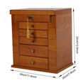 thumbnail image 2 of 6 Tier Velvet Jewellery Box Wooden Jewelry Box Organizer With Drawers & Mirror, 2 of 18