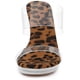 thumbnail image 3 of Sandalias Tacón Transparente Con Plataforma Tacones Gruesos Para Mujeres Leopardo 38, 3 of 7