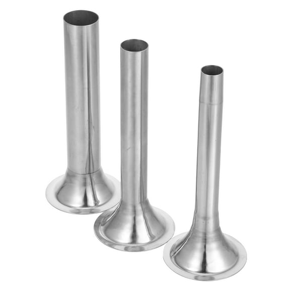 WHAMVOX Versatile sausage Stuffer Tubes Made of Stainless Steel for Easy Kitchen Use Silver 3pcs