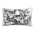 thumbnail image 1 of Balery Monochrome Botanical Illustration Funda de Cojín Estampada, Regalos para Mujeres, Regalos de Amor para Ella, Regalos para Novia o Esposa, Funda de Almohada-14"x20", 1 of 6
