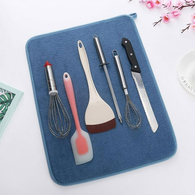 Kitchen Dish Drying Mat Microfiber Dish Drain Pad Strong Water Absorption round Table Table Mats for Dining Room Table round Kitchen Table Mats Set Outdoor Dining Table Set for 8 round Table Mat Oval