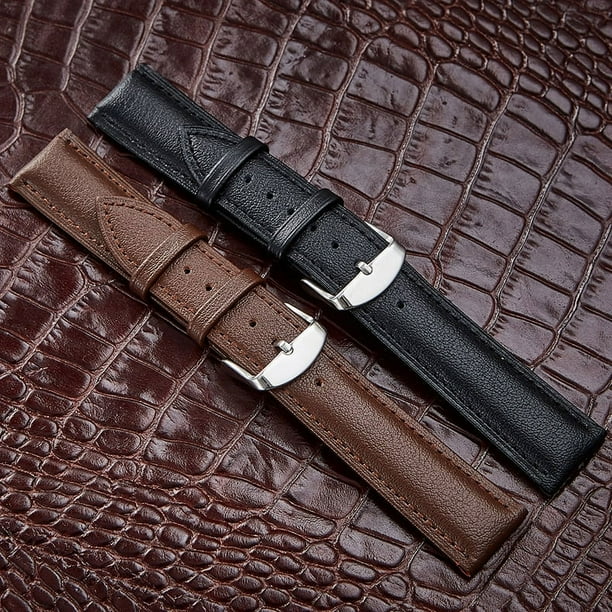 Correa de cuero correa de reloj de piel de vaca accesorios de reloj a prueba de agua patrón correa de reloj de 12 mm a 24 mm