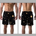 thumbnail image 3 of luoweisi Men's Beach Shorts Quick Dry Swim Trunks with Mesh Lining Galaxy Planet L, 3 of 5