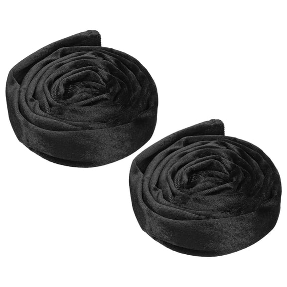Uxcell 6Ft Chandelier Chain Cord Cover, 2 Pcs Velvet Cloth Fabric Chain Sleeve for Chandelier, Wires Swing, Cable, Black