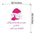 thumbnail image 4 of Spanish Wall Decals for Girls Bedroom - Haz de tu vida un sueño, y de tu sueño una realidad Quote by Antoine de Saint Exupery Home Wall Sticker - Size: 36 In x 40 In, 4 of 5