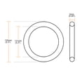 thumbnail image 3 of Unique Bargains 5 Pcs Joint Rond en Caoutchouc Noir pour Joint d'Huile 135 x 2mm, 3 of 3